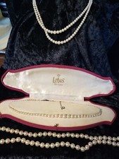  Pearl  Necklace 2 Rows  Cream