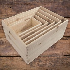 Pine Crate Chest Wooden