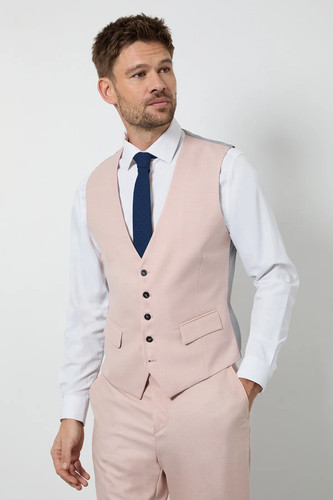 Burton light pink waistcoat - pink,
