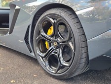 21"/20" LAMBORGHINI AVENTADOR COUNTACH INSPIRED ALLOY WHEELS -  BLACK - 5 STUD