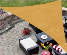 Sun Shades Sails 12x12x12 Color Sand 100% UV Protection for Patio Garden Pool