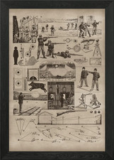 Vintage Shooting Hunting Framed Wall Art Poster Canvas Print Picture