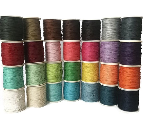 Waxed cotton 1mm cord roll - waxed,