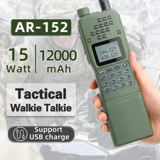 15W AR-152 UHF/VHF Walkie Talkie - Military Tactical Two Way Radio Ave