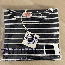 Armor Lux Navy Striped Short Sleeve Cotton T-Shirt Nautical Men's Size Small NEW