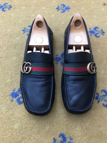 Gucci loafers leather shoes - loafers,