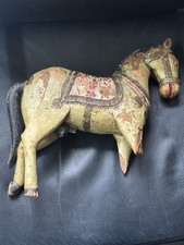 Antique Hand Carved Wooden Carousel Horse – Original Paint – Indian Folk Art 