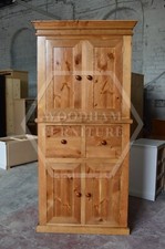 HANDMADE VICTORIAN SOLID PINE LARDER CUPBOARD LIGHT OAK POLISHED(NOT FLATPACKED)