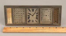 Antique French Bronze Desktop Perpetual Calendar Clock Barometer Weather Station
