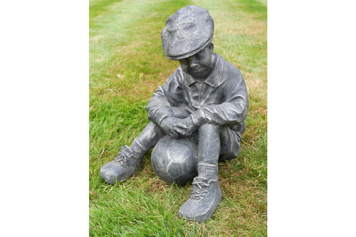 Vintage garden football boy - vintage,