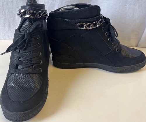 Black faux suede mix - mix, 6