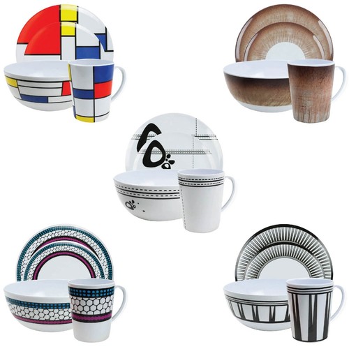 Melamine 16pc dining dinner - dining,
