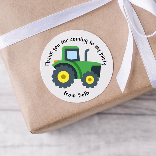 Personalised green tractor - green,
