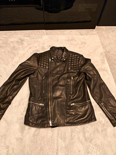 Allsaints mens black leather - allsaints,