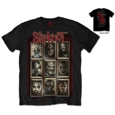 Small (36"-38") Unisex T-Shirt Slipknot Logo Masks Official