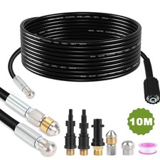 10M High Pressure Drain Jet Washer Hose Drain Pipe Sewer Jetter Kit for Karcher