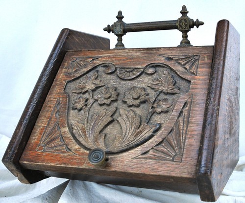Victorian oak coal scuttle - victorian,