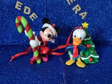 SET OF 2  DISNEY CHIRSTMAS TREE DECORATIONS MICKEY AND DONALD