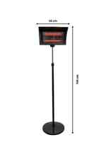 2000w Outdoor Indoor Electric Patio Heater Free Standing Warmer Radiator Garden 