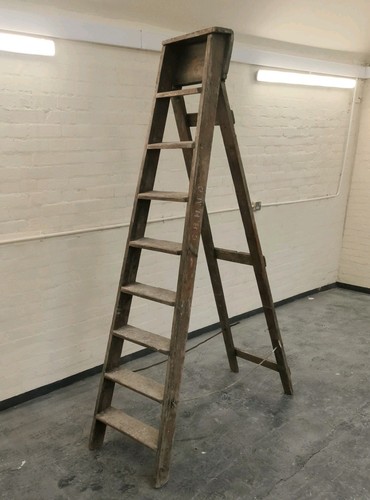 Vintage wooden step - step,