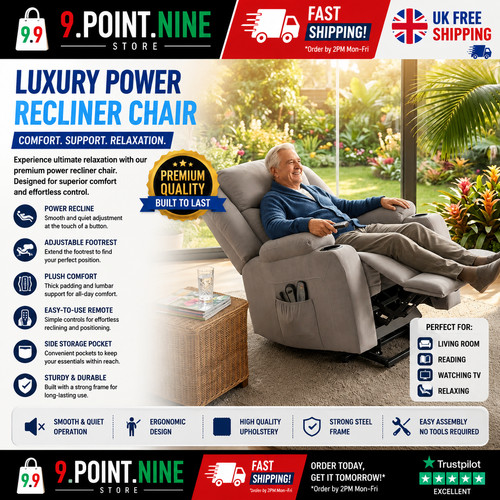 Power lift recliner chair - recliner, grey