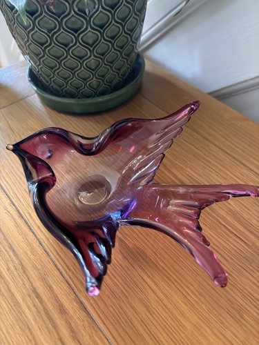 Murano purple hand - murano, blown