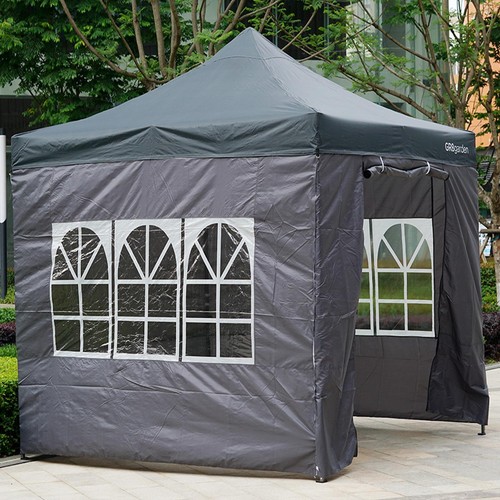 Commercial grey pop gazebo - grey,