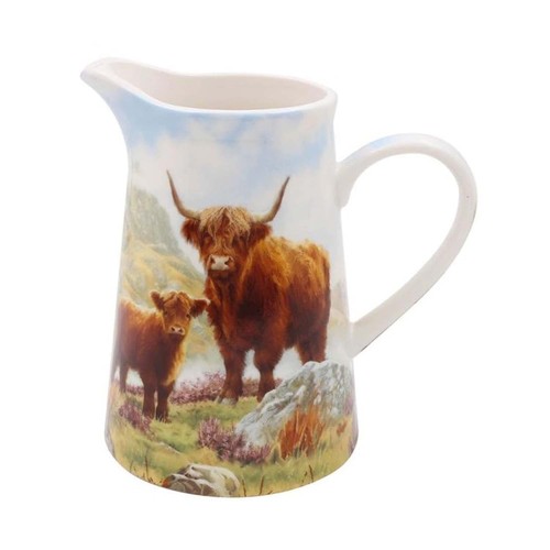 Ceramic farmhouse highland cow - ceramic,