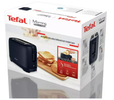 Tefal Morning 2 Slice Toaster - Navy/Black,  Dotted Design Easy Clean, TT2M08G0