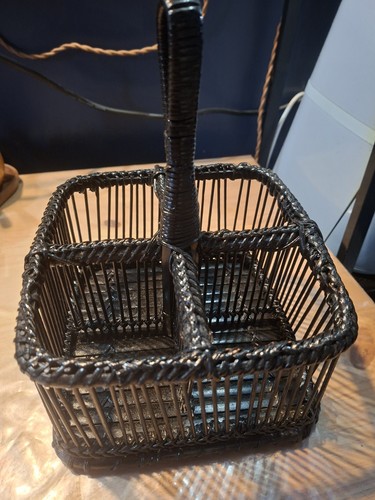 Square wicker cutlery holder - wicker,