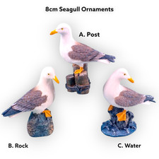8cm Small Seagull Ornament Figurine Home Garden Sea Theme Beach 3 Choices