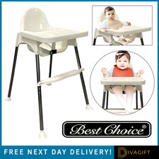 BABY HIGHCHAIR INFANT HIGH FEEDING SEAT TODDLER TABLE CHAIR ADJUSTABLE 3-IN-1 