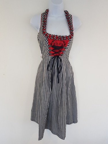 Vintage dress black - dress, red