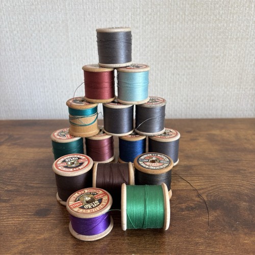 Vintage sylko wooden reels - wooden,