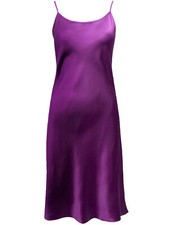 Victoria's Secret Magenta Satin Midi Slip/Nightie/Chemise - BNWOT