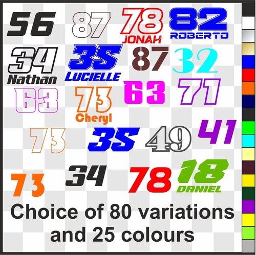 Race numbers quads - 3, x