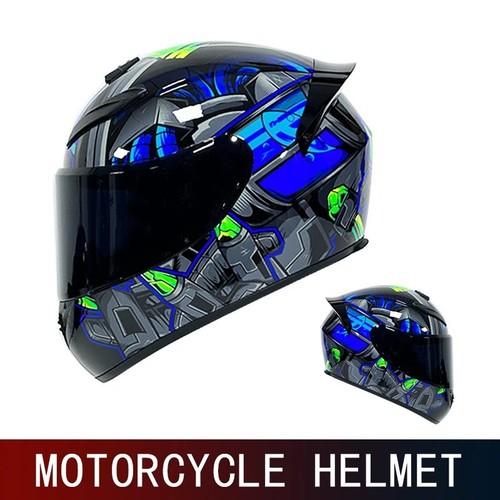 Full face motorcycle - face, helmet