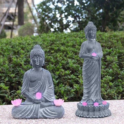 Solar buddha statue - buddha,