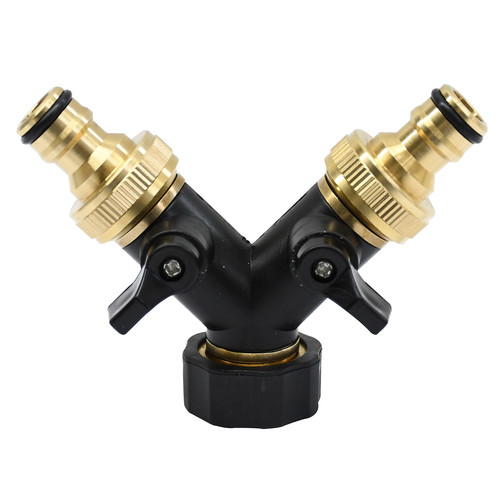 Brass double garden - brass, tap