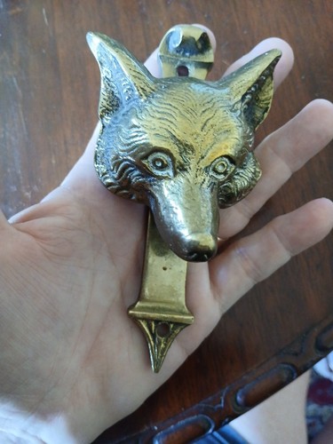 Vintage antique fox - vintage, door