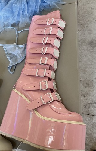 Demonia baby pink platform - demonia,