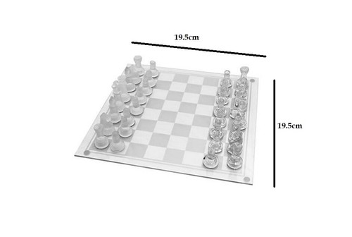 New classic glass chess - new,