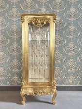 Gold Showcase Antique Rococo Display Cabinet French Louis Style Display Cabinet Handmade