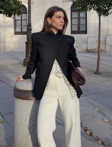 Zara high neck buttoned - zara,