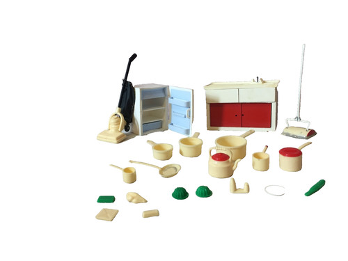 Vintage lundby kitchen set - kitchen,