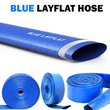 Blue PVC LAYFLAT Water Delivery Hose | Delivery Discharge Pipe Pump Lay Flat