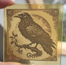 Stained glass Raven