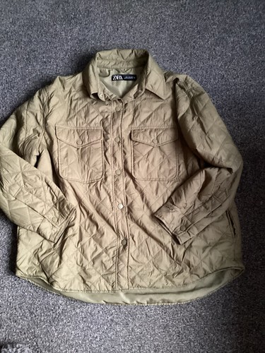 Zara ladies quilted khaki - zara,