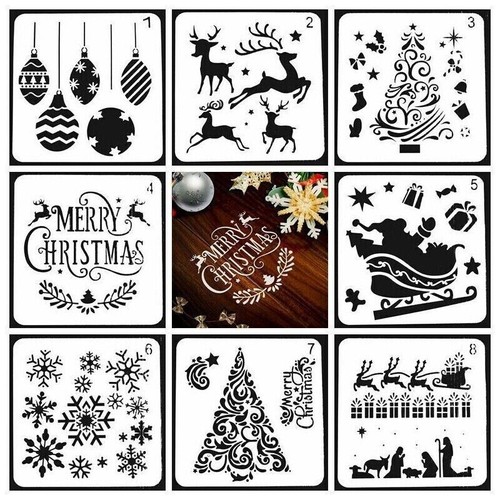 Layering stencils christmas - layering,