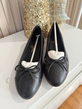 Chanel Black Ballet Flats Size